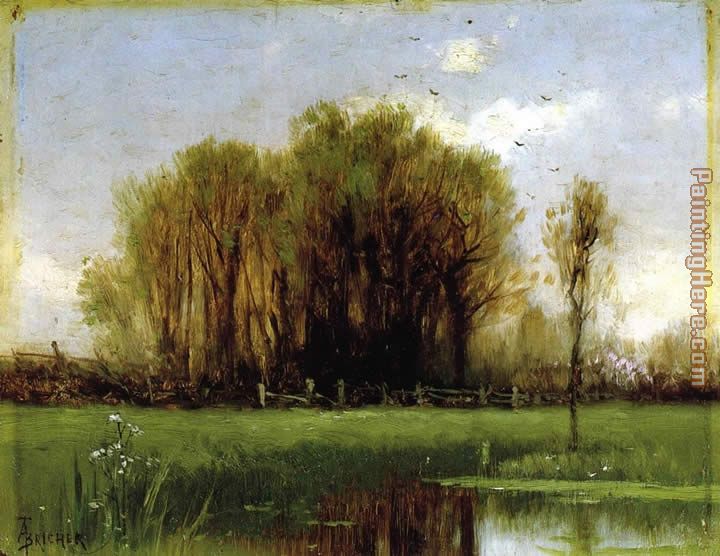 Landscape with Water painting - Alfred Thompson Bricher Landscape with Water art painting